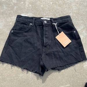 Reformation Black Denim Jean Shorts